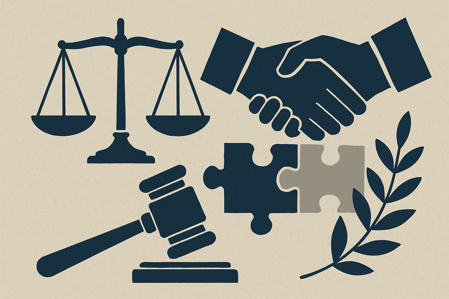 # Alt Text

Opened law book with gavel and scales of justice on navy background, suggesting legal resolution concepts.