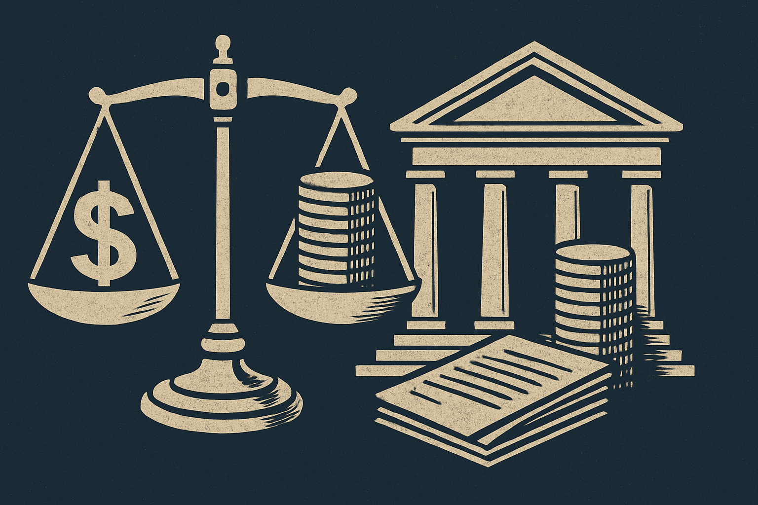 A gavel resting on legal documents with navy and stone textured background, symbolizing dispute resolution methods.
