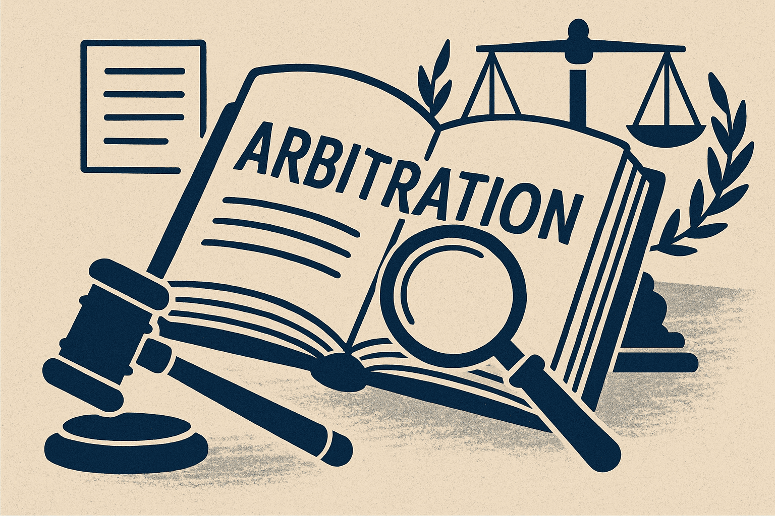 # Alt Text

Wooden gavel resting on legal documents beside a scale of justice against navy and stone background.